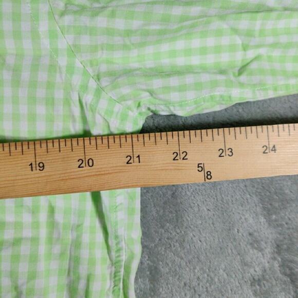 Vineyard Vines‎ Whale Shirt Mens Medium Green White Gingham Check Preppy - Picture 5 of 8